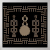 Abstract-Afrikaanse stamkunst Poster (Voorkant)