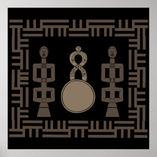 Abstract-Afrikaanse stamkunst Poster