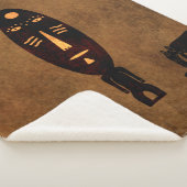 Abstract-Afrikaanse stamkunst Sherpa Deken (3/4)