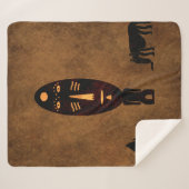 Abstract-Afrikaanse stamkunst Sherpa Deken (Voorkant (horizontaal))