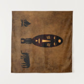 Abstract-Afrikaanse stamkunst Wandkleed (Voorkant (horizontaal))