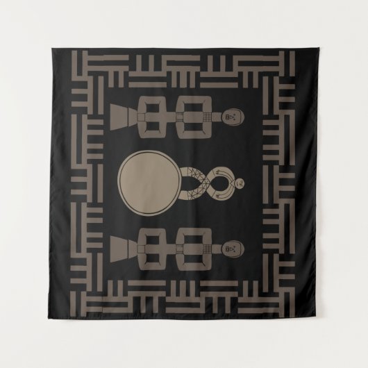 Abstract-Afrikaanse stamkunst Wandkleed (Voorkant (horizontaal))