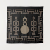 Abstract-Afrikaanse stamkunst Wandkleed (Voorkant)