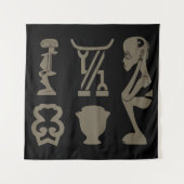 Abstract-Afrikaanse stamkunst Wandkleed (Voorkant)