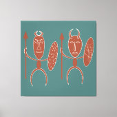 Abstract-Afrikaanse stammenkrijgerskunst Canvas Afdruk (Voorkant)