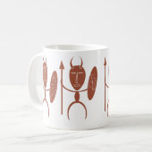 Abstract-Afrikaanse stammenkrijgerskunst Koffiemok (Voorkant links)