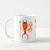 Abstract-Afrikaanse stammenkrijgerskunst Koffiemok (Links)