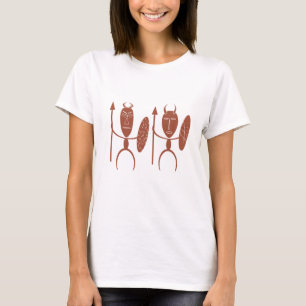 Abstract-Afrikaanse stammenkrijgerskunst T-shirt