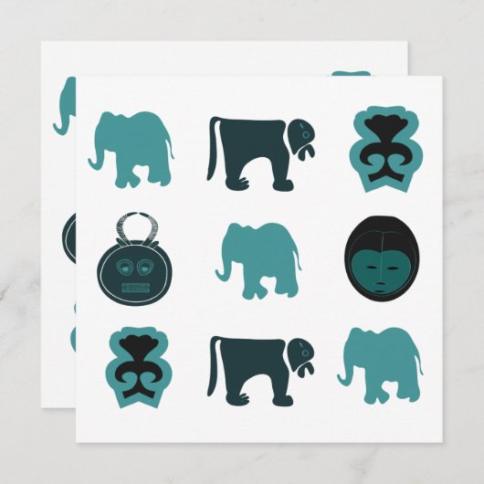 Abstract-Afrikaanse stammenkunst (Voorkant / Achterkant)