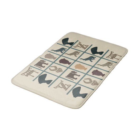 Abstract-Afrikaanse stammenkunst Badmat (Gekanteld)