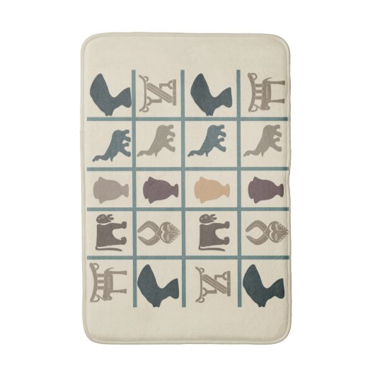 Abstract-Afrikaanse stammenkunst Badmat (Voorkant Verticaal)