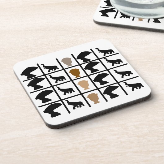 Abstract-Afrikaanse stammenkunst Bier Onderzetter (Linkerzijde)