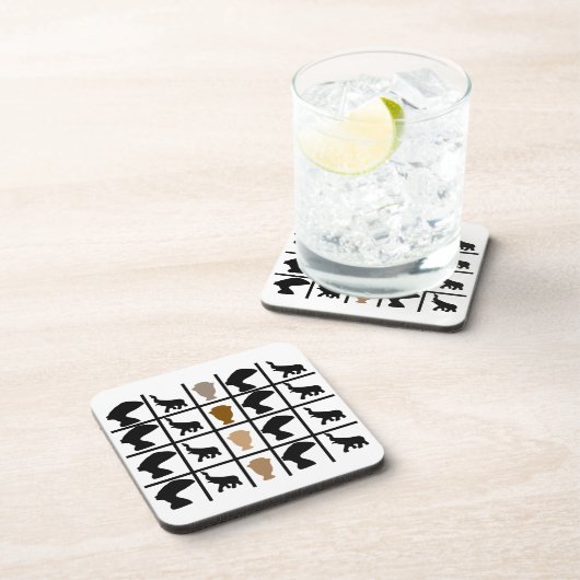 Abstract-Afrikaanse stammenkunst Bier Onderzetter (Rechterzijde)