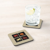 Abstract-Afrikaanse stammenkunst Bier Onderzetter (Rechterzijde)