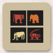 Abstract-Afrikaanse stammenkunst Bier Onderzetter (Voorkant)