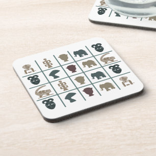 Abstract-Afrikaanse stammenkunst Bier Onderzetter