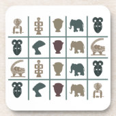 Abstract-Afrikaanse stammenkunst Bier Onderzetter (Voorkant)