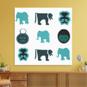 Abstract-Afrikaanse stammenkunst Canvas Afdruk (Insitu (Woonkamer))