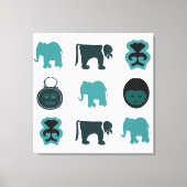 Abstract-Afrikaanse stammenkunst Canvas Afdruk (Voorkant)