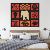 Abstract-Afrikaanse stammenkunst Canvas Afdruk (Insitu (Slaapkamer))