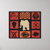 Abstract-Afrikaanse stammenkunst Canvas Afdruk (Voorkant)