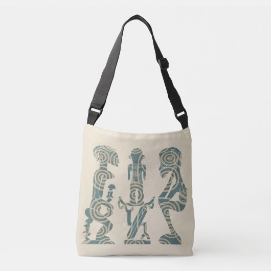 Abstract-Afrikaanse stammenkunst Crossbody Tas (Voorkant)