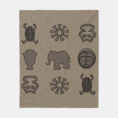 Abstract-Afrikaanse stammenkunst Fleece Deken (Voorkant)