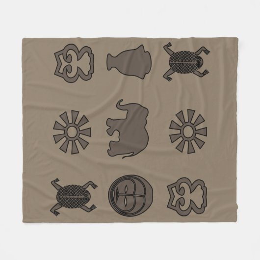Abstract-Afrikaanse stammenkunst Fleece Deken (Voorkant (Horizontaal))