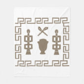 Abstract-Afrikaanse stammenkunst Fleece Deken (Voorkant)