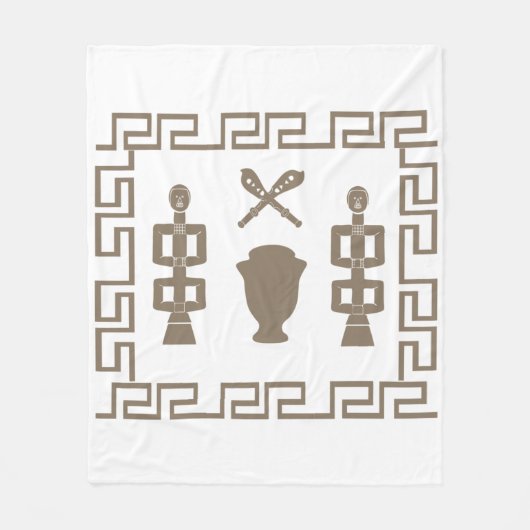 Abstract-Afrikaanse stammenkunst Fleece Deken (Voorkant)