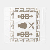 Abstract-Afrikaanse stammenkunst Fleece Deken (Voorkant (Horizontaal))