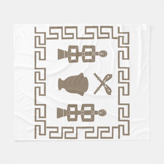 Abstract-Afrikaanse stammenkunst Fleece Deken (Voorkant (Horizontaal))