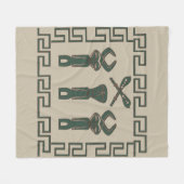 Abstract-Afrikaanse stammenkunst Fleece Deken (Voorkant (Horizontaal))