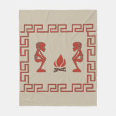 Abstract-Afrikaanse stammenkunst Fleece Deken (Voorkant)