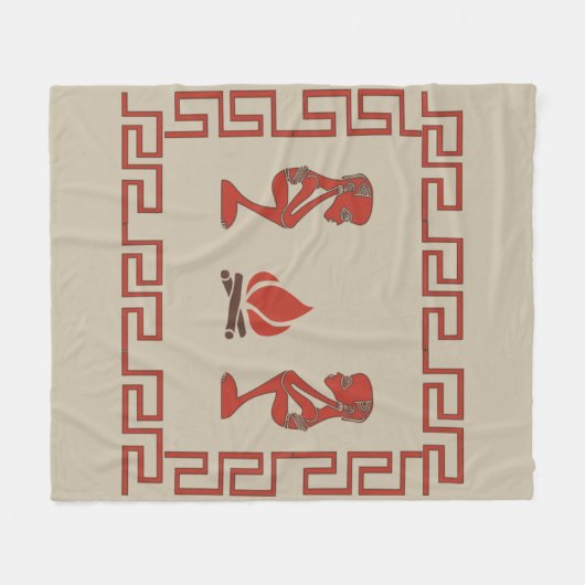 Abstract-Afrikaanse stammenkunst Fleece Deken (Voorkant (Horizontaal))