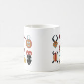 Abstract-Afrikaanse stammenkunst Koffiemok (Center)