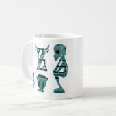 Abstract-Afrikaanse stammenkunst Koffiemok (Voorkant links)