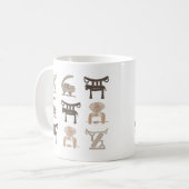 Abstract-Afrikaanse stammenkunst Koffiemok (Voorkant links)