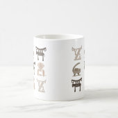 Abstract-Afrikaanse stammenkunst Koffiemok (Center)