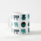 Abstract-Afrikaanse stammenkunst Koffiemok (Voorkant links)