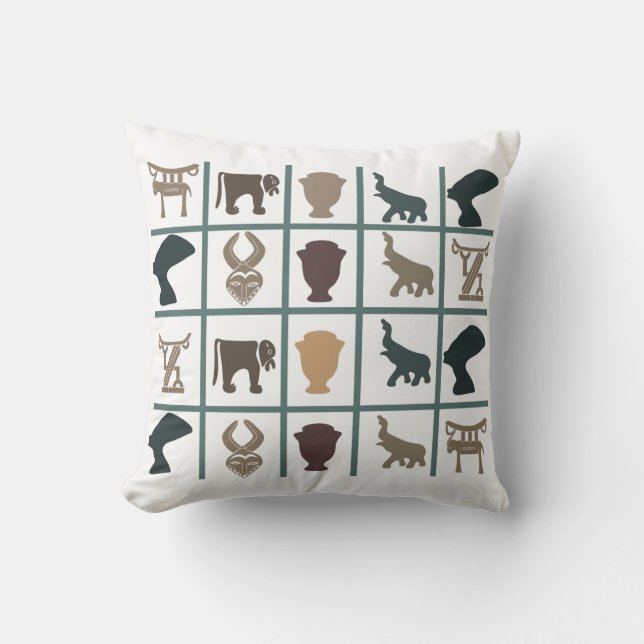 Abstract-Afrikaanse stammenkunst Kussen (Voorkant)