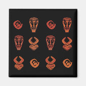 Abstract-Afrikaanse stammenkunst Magneet (Voorkant)