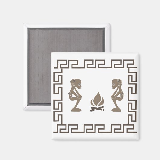 Abstract-Afrikaanse stammenkunst Magneet (Voorkant / Achterkant)