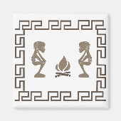 Abstract-Afrikaanse stammenkunst Magneet (Voorkant)