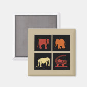 Abstract-Afrikaanse stammenkunst Magneet (Voorkant / Achterkant)