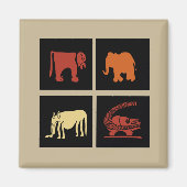 Abstract-Afrikaanse stammenkunst Magneet (Voorkant)