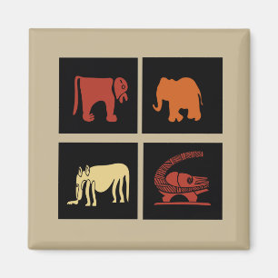 Abstract-Afrikaanse stammenkunst Magneet