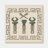 Abstract-Afrikaanse stammenkunst Magneet (Voorkant)