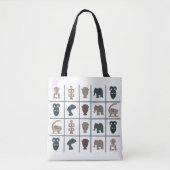 Abstract-Afrikaanse stammenkunst Tote Bag (Voorkant)