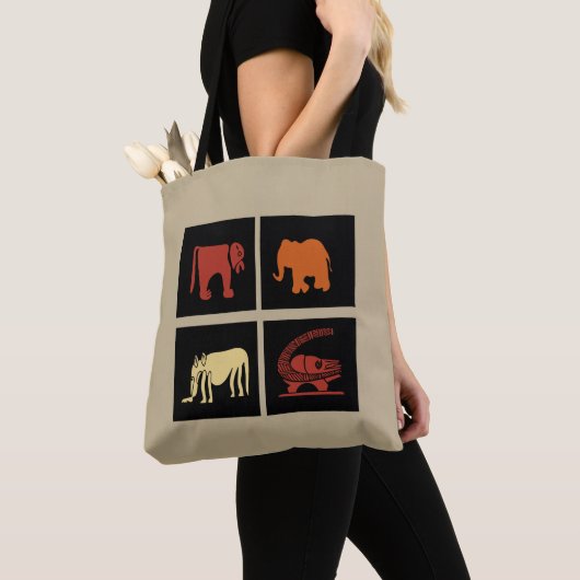 Abstract-Afrikaanse stammenkunst Tote Bag (Dichtbij)